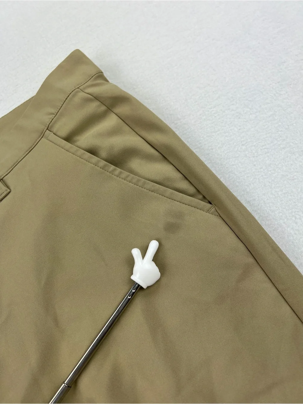 Adidas Mens Adi Advantage Khaki Performance Golf Pants Flat Front Size 35x32